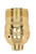 Satco 90/1412 Short Keyless Socket; 1/8 IPS; Aluminum; Brite Gilt Finish; 660W; 250V; Uno Thread