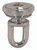 Satco 90/2301 1/8 IP Cast Brass Screw Collar Loop With Ring; Fits 1" Canopy Hole; 1-1/8" Ring Diameter; 1-3/4" Height; Polished Chrome Finish