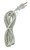 Satco 90/2312 10 Foot 18/3 SVT 105C Heavy Duty Cord Set; Clear Silver Finish; 100 Carton; 3 Prong Molded Plug; Stripped And Slit