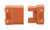 Satco 90/2536 Orange 2 Piece Snap Together Connector For Solid Or Tinned Tip Wire; 18 AWG (Female Housing), 12/14 AWG (Male Housing)