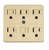 Satco 90/2630 6 Outlet Grounded Adapter; Ivory Finish; 15A-125V; 1875W