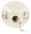 Satco 90/443 2 Terminal Glazed Porcelain On-Off Pull Chain Ceiling Receptacle; Screw Terminals; 4-3/8" Diameter; 250W; 250V