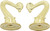 Satco 90/450 Die Cast Swag Hook Kit; Brass Plated Finish; Kit Contains 2 Hooks With Hardware; 10lbs Max
