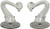 Satco 90/456 Die Cast Swag Hook Kit; Chrome Finish; Kit Contains 2 Hooks With Hardware; 10lbs Max