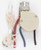 Satco 90/689 3-Way Ceiling Fan Switch; 2 Circuit With Metal Chain; White Cord And Bell; 6A-125V, 3A-250V Rating; Nickel Finish