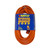 Satco 93/5018 50 Foot Orange Heavy Duty Outdoor Extension Cord; 12/3 Ga. SJTW-3 Orange Cord With Sleeve; 15A-125V; 1875W
