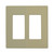 Satco 96/222 Wallplate For Dimmers And Sensors; 2-Gang; Ivory Finish; Lutron