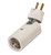 Satco SF77/622 1-Light Plug-A-Light; Medium Base; Carded - White Finish