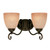 Westinghouse 6933600 Two-Light Indoor Wall Fixture
Oil Rubbed Bronze Finish with Aged Alabaster Glass