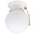 Westinghouse 6668000 One-Light Indoor Flush-Mount Ceiling Fixture with Pull Chain
White Finish with White Glass Globe