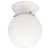 Westinghouse 6660700 One-Light Indoor Flush-Mount Ceiling Fixture
White Finish with White Glass Globe