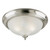 Westinghouse 6430500 Two-Light Indoor Flush-Mount Ceiling Fixture
Brushed Nickel Finish with Frosted Swirl Glass