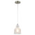 Westinghouse 6309200 Indoor Mini Pendant
Brushed Nickel Finish with Clear Crackle Glass