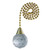Westinghouse 7708400 Westinghouse 7708400 Prismatic Acrylic Sphere Pull Chain Polished Brass Finish with 12-inch beaded chain