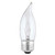 Westinghouse 0326400 Westinghouse 0326400 25 Watt CA10 Flame Tip Incandescent Light Bulb 2700K Clear E26 Medium Base, 120V