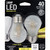 Feit Electric BPA1540/F/827/LED/2 A15 Filament LED, 40 Watt Equiv., Dimmable, Frost, Medium Base, 300 Lumen, 2700K, 2 Pk