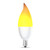 Feit Electric BPFLAME/C/LED/2 LED Flicker Flame Decorative Bulb, Candelabra Base