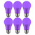 Sunlite 40946-SU 120V 3W Purple LED A19 Bulb - Pack of 6