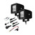 Heise LED Lighting HE-CL32PK Cube Flood Light - 3 Inch, 6 LED, 2-Pack with Harness