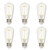4518720 Westinghouse Lighting 6.5-Watt 60-Watt Equivalent Clear ST15 Dimmable Filament LED Light Bulb, Medium Base 6-Pack 4518720