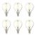 5023220 Westinghouse Lighting 3.8-Watt 40-Watt Equivalent Clear G16-1/2 Dimmable Filament LED Light Bulb 6-Pack Candelabra Base 5023220