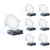 IB-001-3-9W-WH-6PK Infibrite IB-001-3-9W-WH-6PK 4 Inch 3000K Warm White 9W 750 LM Ultra-Thin Integrated LED Light Kit, Flush Mount, Dimmable, Wet Rated 6 Pack
