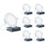 IB-001-8-9W-WH-6PK Infibrite IB-001-8-9W-WH-6PK 4 Inch 5CCT Selectable 9W 750 LM Ultra-Thin Integrated LED Light Kit, Flush Mount, Dimmable, Wet Rated 6 Pack