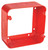 Southwire 73171-RED 4-11/16" Square Life Safety Extension Ring, 2-1/8" Deep - Drawn, W/Conduit KO's