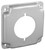 Southwire G1934 4" Square Industrial Surface Cover, 1/2" Raised - 2.141" Dia.