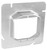 Southwire 52100 5" Square Two Gang Device Ring - 1" Raised