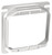 Southwire 52C18-SS 4" Square Two Gang Device Ring - 3/4" Raised - Stainless Steel