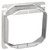 Southwire 52C19-SS 4" Square Two Gang Device Ring - 1" Raised - Stainless Steel