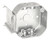 Southwire 54171-JBR 4" Octagon Bracketed Box, 2-1/8" Deep - Drawn, W/Mc/Bx Clamps And Fixture Ears 3-1/2" O.C.