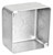 Southwire 52171-SVTSS 4" Square Bracketed Plenum Box, 2-1/8" Deep - Welded, W/Conduit KO's