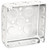 Southwire 52151-1/2DR 4" Square Box, 1-1/2" Deep - Drawn, W/Conduit KO's