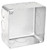Southwire 52171-SBB 4" Square Bracketed Box, 2-1/8" Deep - Welded, W/Conduit KO's And Blanl Bottom