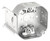 Southwire 54171-JBX 4" Octagon Bracketed Box, 2-1/8" Deep - Drawn, W/ Romex Clamps And Fixture Ears 3-1/2" O.C.