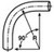 Carlon UA9FM 3-1/2" Schedule 40 90 Degree X 36" Elbow
