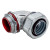 Topaz Lighting 495HDG 1-1/2" 90¡ Liquidtight Connector, HDG, with Insulated Throat