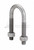 Topaz Lighting 764HDG 1-1/4" RMC U-Bolt with Hex Nuts, Hot Dip Galvanized