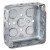 Topaz Lighting B4451 4" Square Drawn Boxes 1-1/2" Deep, 1/2" KO