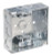 Topaz Lighting B8351 4" Welded Box 1-1/2" Deep with 1/2", 3/4" KO, with MC Clamp