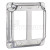 Topaz Lighting C2240 4" Square Industrial Covers (2)GFI Raised 5/8"