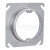 Topaz Lighting C6502 4" Square to Round Raised 3/4" Ears 2-3/4" OC Device Rings