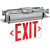 Topaz Lighting ESEL/DFR/RMR/B-NYC LED Double Face Mirrored Edge Lit Exit Sign with Recessed Mount, NYC Approved