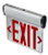 Topaz Lighting ESEL/DFS/RMR/B LED Double Face Mirror Edge Lit Exit Sign, Surface Mount, Red