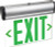 Topaz Lighting ESEL/SFS/GCL/B LED Single Face Clear Edge Lit Exit Sign, Surface Mount, Green