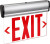 Topaz Lighting ESEL/SFS/RCL/B LED Single Face Clear Edge Lit Exit Sign, Surface Mount, Red