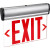 Topaz Lighting ESEL/SFS/RCL/B-NYC LED Single Face Clear Edge Lit Exit Sign, Surface Mount, NYC Approved