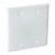 WC2BW Topaz Lighting WC2BW White Blank Double Gang Weatherproof Cover with Gasket